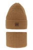 Winterset für Jungen: Mütze und Schlauchschal in Camel Basilio