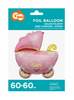 Satynowy różowy balon B&C cyfra "9" -76cm