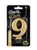 Świeczka B&C cyferka "0" - Gold glitter