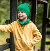 Herbst und Frühlingsset Jungen: Mütze und Schlauchschal Grün Hazel