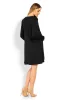  KLASSISCHES A-LINIEN-KLEID, schwarz