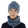 Herbst und Frühlingsset Jungen: Mütze und Schlauchschal Blau Griffin