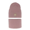 Herbst und Frühlingsset Mädchen: Mütze und Schlauchschal, mit Baumwolle, Rosa Furora