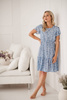 Lovely Dress Umstands- und Stillkleid, blau, kurze Ärmel