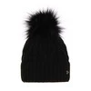 Wintermütze Damen mit Bommel Schwarz Laona