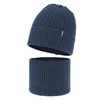 Winterset Jungen: Mütze und Schlauchschal, 100% Merinowolle, Blau, Gizmo