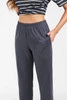 Betty Damen-Kurzarmpyjama. Lange Hose Graphit/Graphitdruck