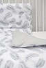 Babybettwäsche 100x135 	Graue Federn - Sensillo