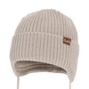 Wintermütze Jungen, mit Merinowolle, beige, Puser
