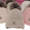 Winterset Mädchen: Mütze und Schlauchschal aus 100% extrafeiner Merinowolle, gefüttert mit Wollfleece in Rosa Martina