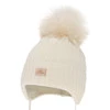 Wintermütze für Mädchen, cremeweiß, mit Merinowolle, Basma