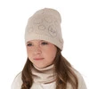 Herbst und Frühlingsset Mädchen: Mütze und Schlauchschal, mit Baumwolle, Beige Amarilla