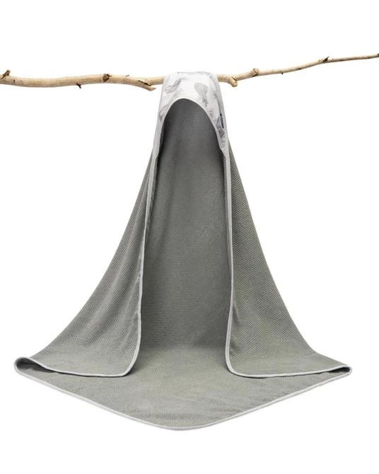Baby Handtuch Krepp Grau 100x100 cm - Sensillo