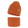 Herbst und Frühlingsset Jungen: Mütze und Schlauchschal, mit Baumwolle, Orange Ottavio