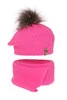 Winterset Mädchen: Mütze und Schal mit Bommel Rosa Elif