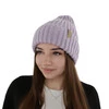 Wintermütze Damen aus Merinowolle Beige Caro