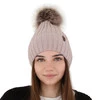 Wintermütze Damen aus Merinowolle in Beige Texa