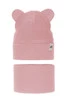 Herbst und Frühlingsset Mädchen: Mütze und Schlauchschal, mit Baumwolle, Rosa Kajra