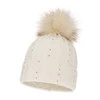 Wintermütze Damen mit Bommel Cremefarben Mada