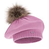 Baskenmütze Winter Damen aus Merinowolle in Violett Bonnie