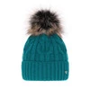 Wintermütze Damen mit Bommel Grün Laona