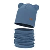 Mütze und Schlauchschal für Jungen, Herbst und Frühlingsset, blau Gregory