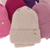 Winterset für Mädchen: Mütze und Schlauchschal aus Merinowolle in Rosa Peggy