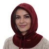Balaclava für Damen, bordeaux, mit Merinowolle, Elizabeth