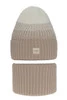 Winterset Mädchen: Mütze und Schlauchschal Beige Tasha