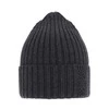 Wintermütze Damen 100% extrafeine Merinowolle Grau Ariga