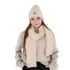 Schlauchschal Damen Merinowolle Cremefarben Loretta