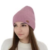 Wintermütze Damen, lila, mit Merinowolle Shila