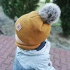 Winterset Jungen: Mütze und Schlauchschal mit Bommel camel Apolin