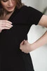 Two Ways wendbare Umstands- und Stillbluse, kurze Ärmel, schwarz