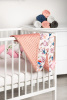  Sensillo Minky-Decke 75 x 100 cm – Retro-Rosa-Vögel