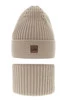 Winterset für Jungen: Mütze und Schlauchschal in Beige Basilio