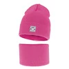 Herbst und Frühlingsset Mädchen: Mütze und Schlauchschal, mit Baumwolle, Rosa Mersila