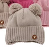 Wintermütze für Mädchen, cremeweiß, mit Merinowolle, Mesyna