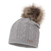 Wintermütze Damen aus Merinowolle in Grau Bafi