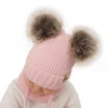 Winterset Mädchen: Mütze und Schlauchschal aus 100% extrafeiner Merinowolle in Beige Silvia