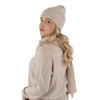 Damen-Set Frühling - Winter: Mütze und Schal Schwarz 100% extrafeine Merinowolle Melpomena