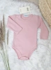 Baby-Body mit langen Ärmeln – Farbe Puderrosa