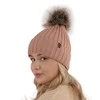 Wintermütze Damen aus Merinowolle in Rosa Texa