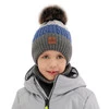 Winterset für Jungen: Mütze und Schlauchsch mit Bommel in Navy Blau Luxor