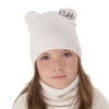 Herbst und Frühlingsset Mädchen: Mütze und Schlauchschal, mit Baumwolle, Beige Nicolette