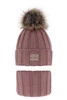 Winterset Mädchen: Mütze und Schlauchschal mit Bommel Rosa Kaliope