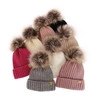 Wintermütze Damen mit Bommel Schwarz Europa