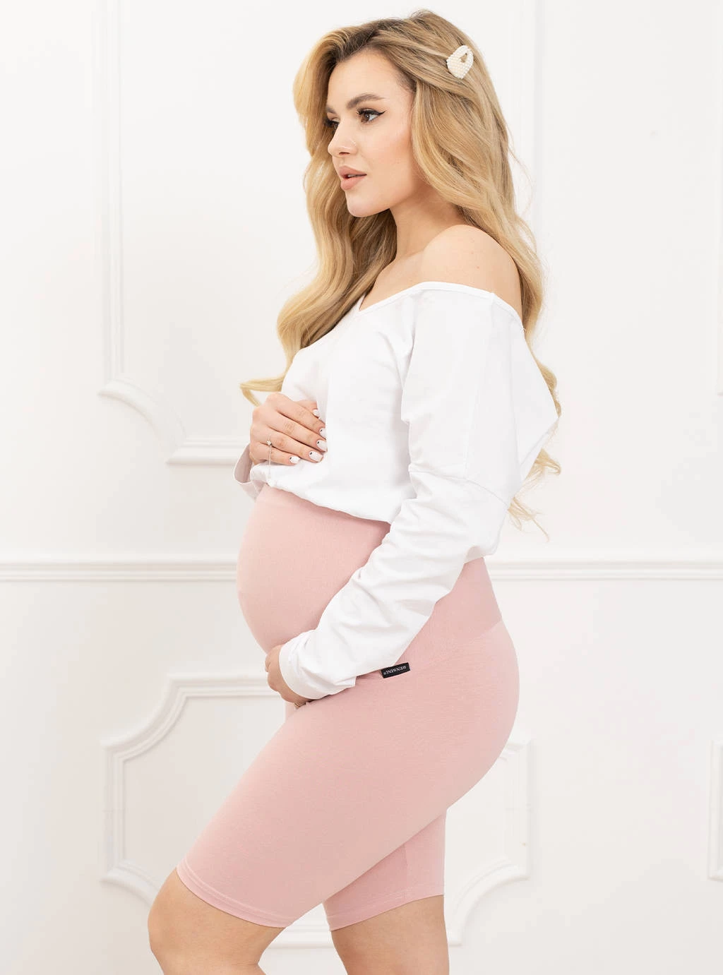 1/3 Umstandsleggings kurz hose - Schmutziges rosa