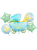 Satynowy różowy balon B&C cyfra "9" -76cm