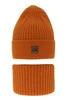 Winterset für Jungen: Mütze und Schlauchschal in Orange Basilio